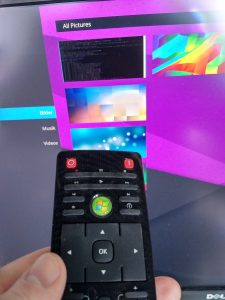 Browsing Plasma Media Center using the input device it was designed for
